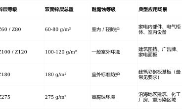 鍍鋅板采購指南：一文讀懂厚度、鋅層與寬度選擇 
